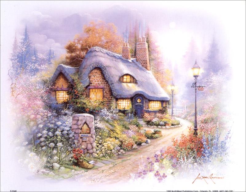 Cottage On Bend I By Andres Orpinas Paper Tole 3d Kit Size 16x20