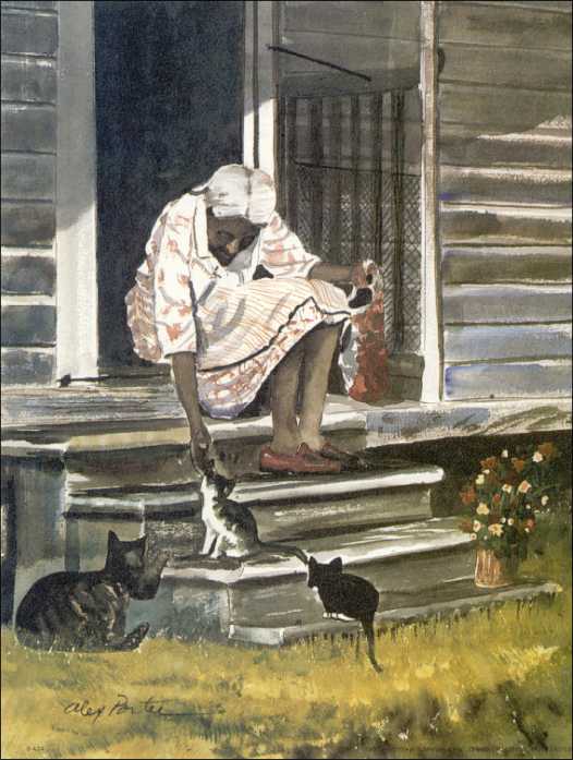 Black Grandma on Porch 3D Kit size 8x10