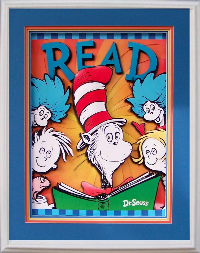 Shadow Box Frame # 750 White 23x29 for Dr. Seuss Print