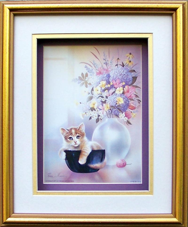 **SPECIAL** Gold Shadow Box Frame size 8x10 with FREE Paper Tole Kit 50369
