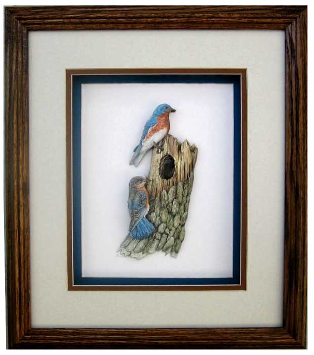 Oak Shadow Box Frame size 10x12 with FREE Paper Tole Kit 8063