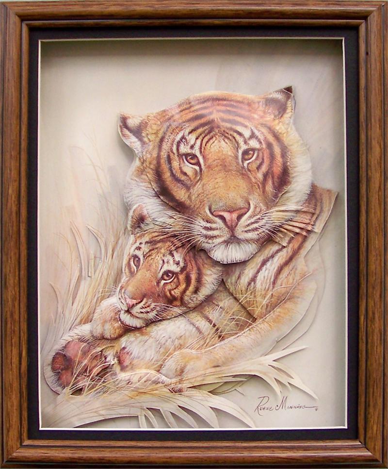 Tiger Safe Sound Mini Art Print Size 4x5 By Ruane Manning 4 8025