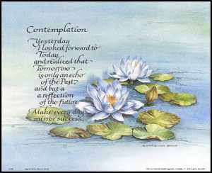 Contemplation Poem 3D Paper Tole Kit size 16x20 16-736 Kit or Prints available in sizes 8x10 and 16x20 inches