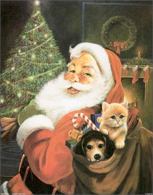 Father Christmas Santa Paper Tole 3D Craft Kit size 16x20 by Ruane Manning Kit or Prints available in sizes 4x5, 8x10 and 16x20 Inches