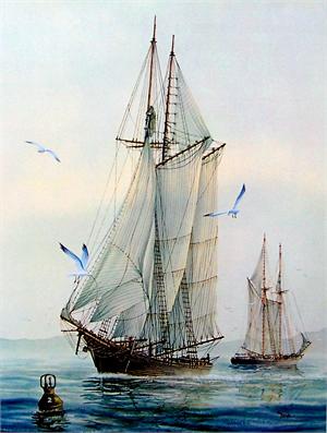 Sailing Ship available in size 18x24 inches