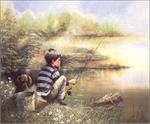Boy FishingPrint 8x10 8-8066